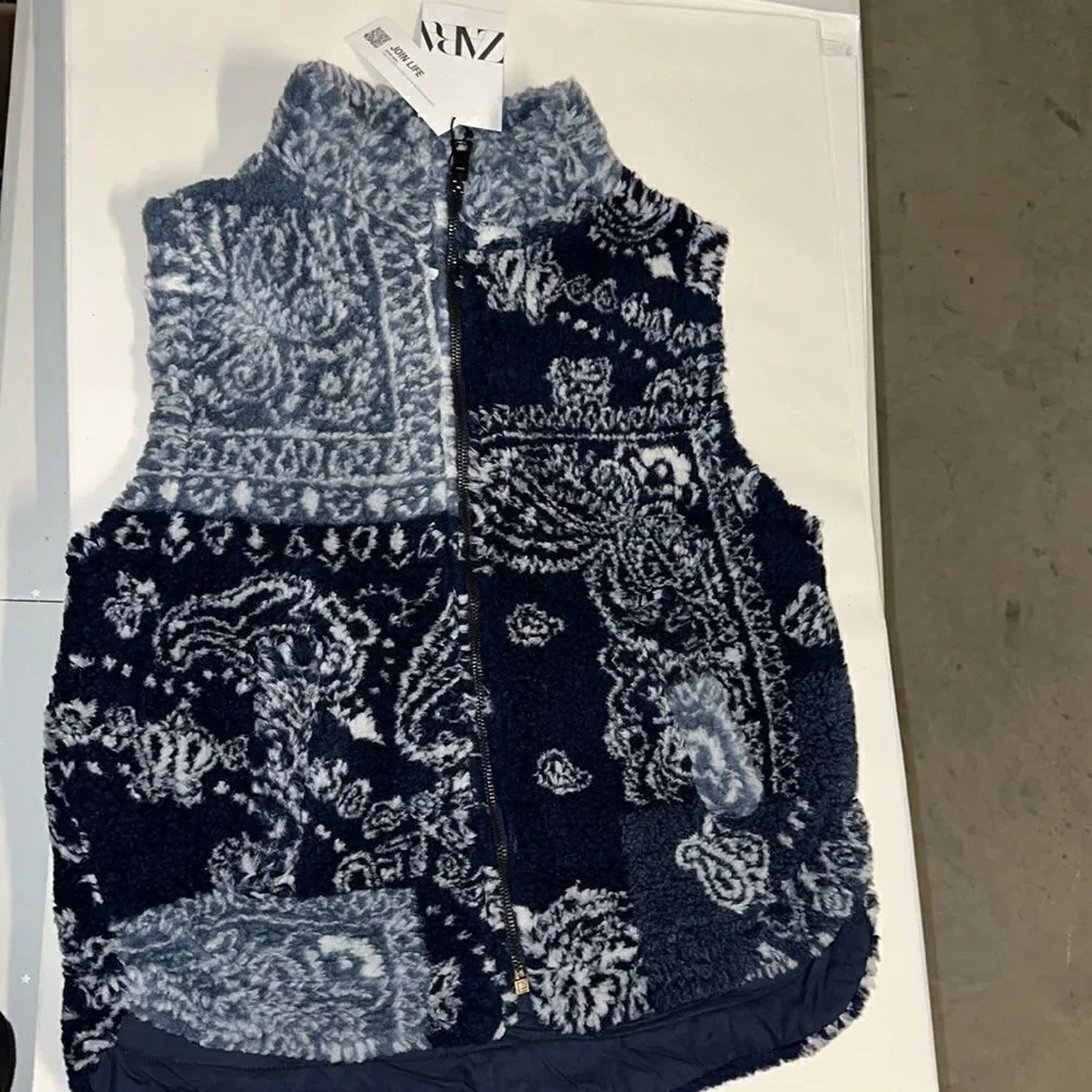 ZARA Kids | Blue | BANDANNA FLEECE VEST